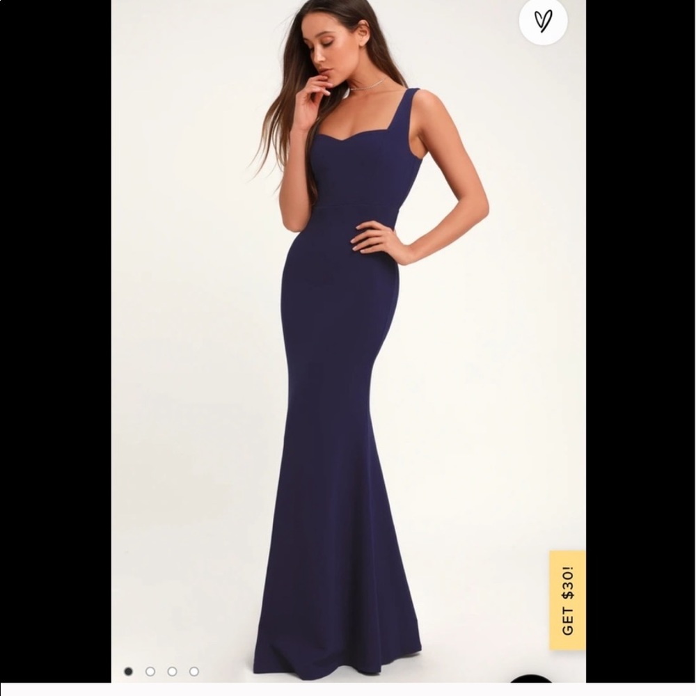 LULU’S Dark Blue Party Dress
